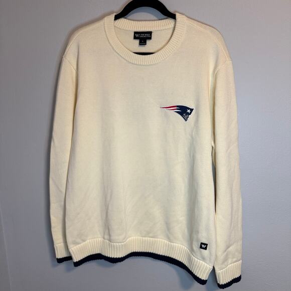 New England Patriots NFL The Wild Collective Embroidered Sweater Mens Size L New - Picture 2 of 7